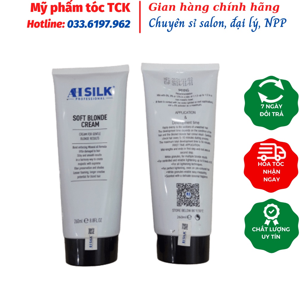 Kem bóc đen đỏ Ahsilk 260ml chính hãng không hại tóc