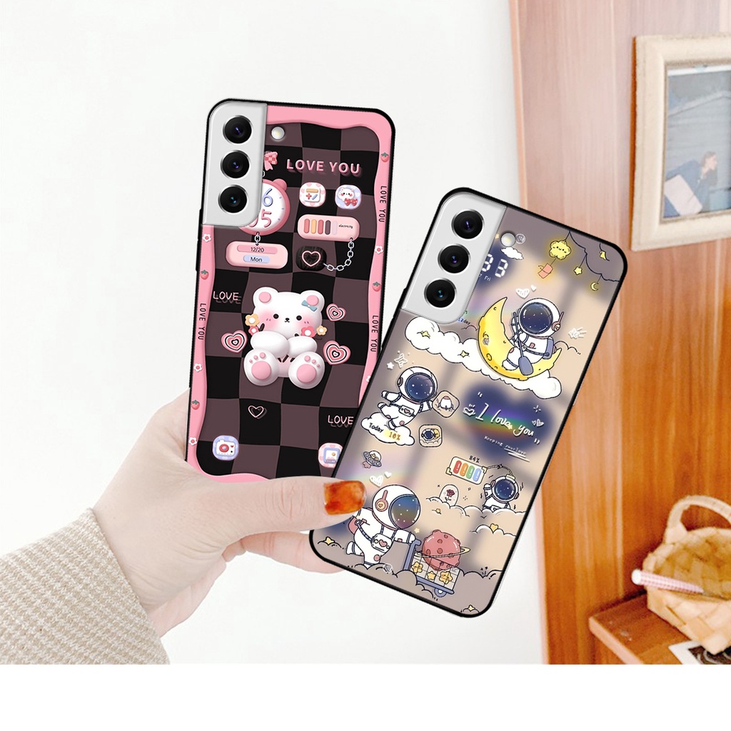 Ốp lưng Samsung S22 - S22 PLus - S22 Ultra - S22+ hình gấu, vũ trụ ngân hà chibi. ốp chống sốc bền đẹp