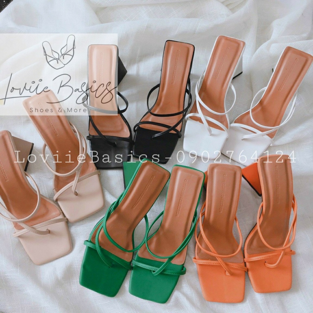 GUỐC NỮ LOVIIE BASICS - DÉP CAO GÓT QUAI NGANG DÂY MẢNH - D220308
