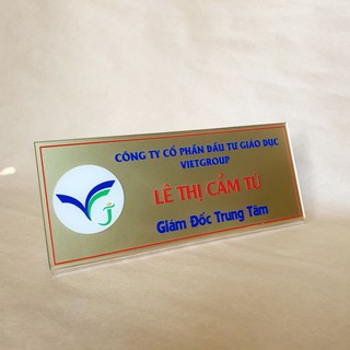 Bảng chức danh mica để bàn