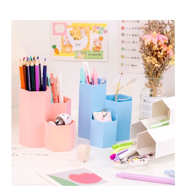 Hộp Đựng Bút Học Sinh Ống Để Bàn Cute Văn Phòng Phẩm Dễ Thương DDT25