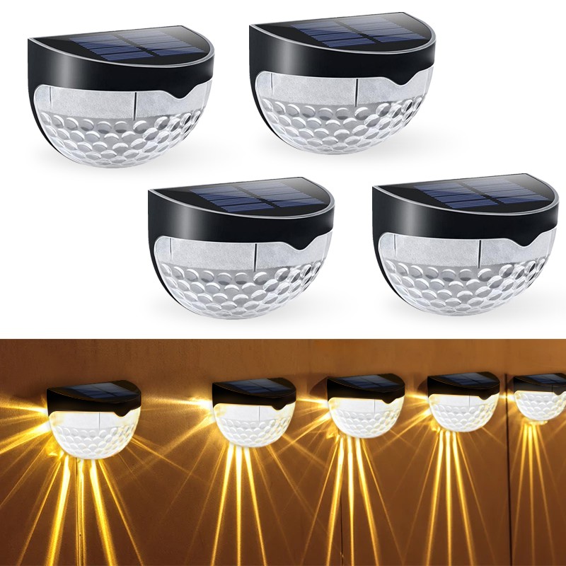 Đèn LED 6 bóng hình bán nguyệt sử dụng năng lượng mặt trời tiết kiệm cho sân vườn/lối đi chất lượng cao