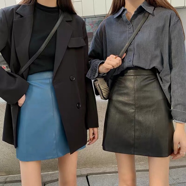 Váy da Ph ulzzang dáng chữ A cạp cao siêu hách dáng [Ảnh thật cuối] | BigBuy360 - bigbuy360.vn