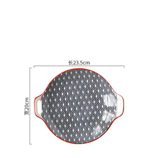 Đĩa gốm ZENTANGLE PATTERN phong cách Nhật Bản | ZPDQ