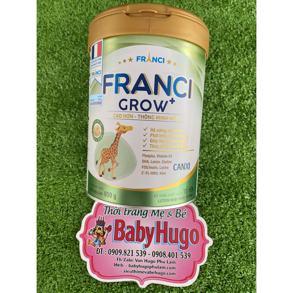 [PHÁT TRIỂN CHIỀU CAO] Sữa Bột FRANCI GROW+ Hộp 850G