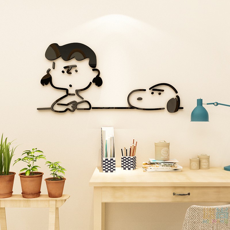 Tranh Mica Thước snoopy & friend Trang trí phòng cho bé, Trường mầm non, cửa hàng Nhiều Size - EPeBen