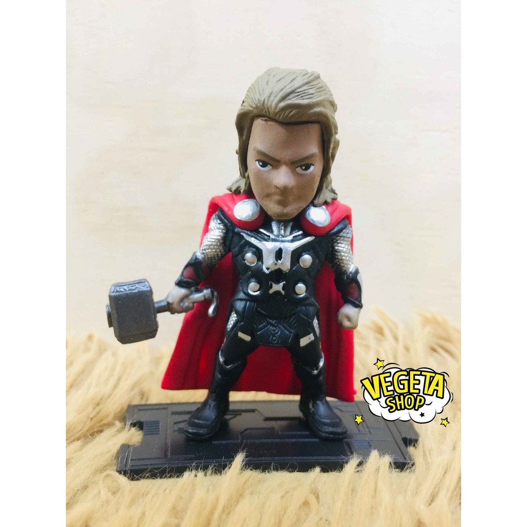 Mô hình Avengers Marvel - Trọn bộ 6 Biệt đội siêu anh hùng - Hulk Iron Man Suit Captain Thor Spider Man - Cao 10cm