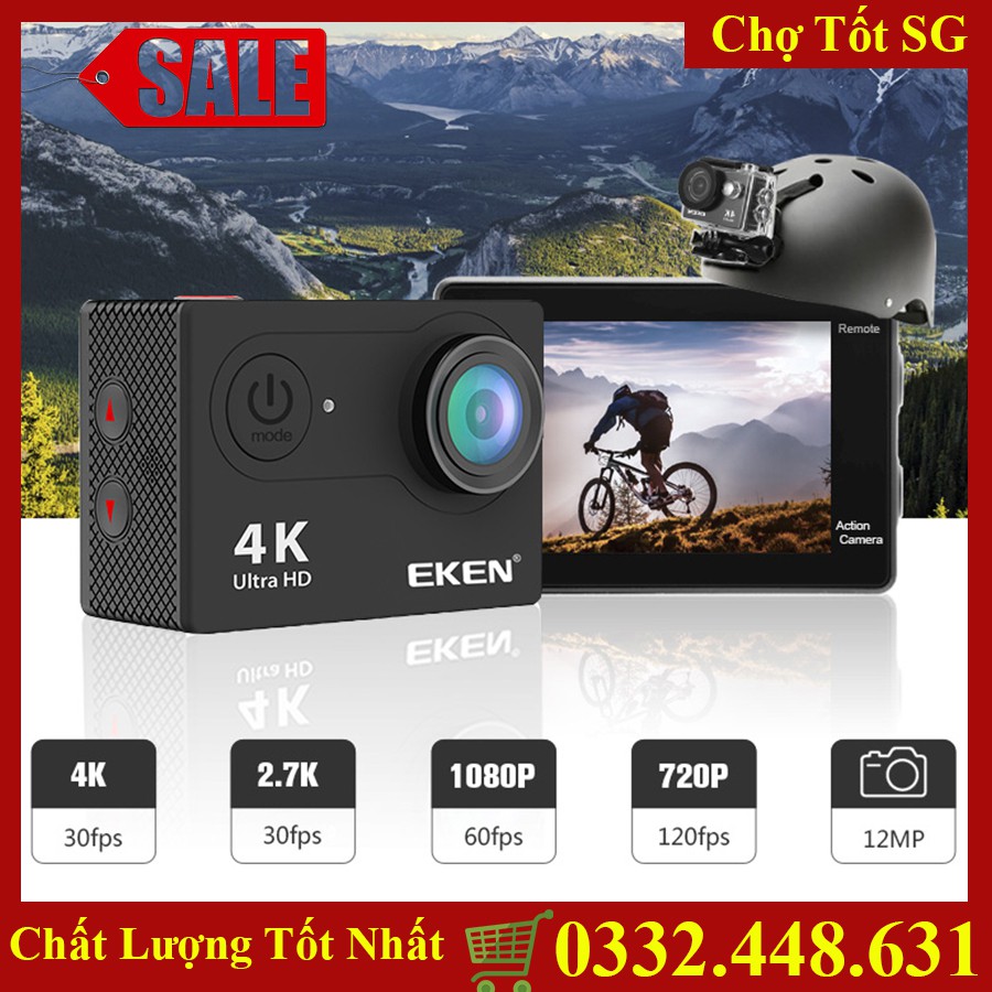 Camera Hành Trình 4K SPORT Ultra HD Wifi Quay Video 4K Lắp Đặt Trên Ô Tô Xe Máy Đi Phượt Chống Rung, Chống Nước [BH 1-1]