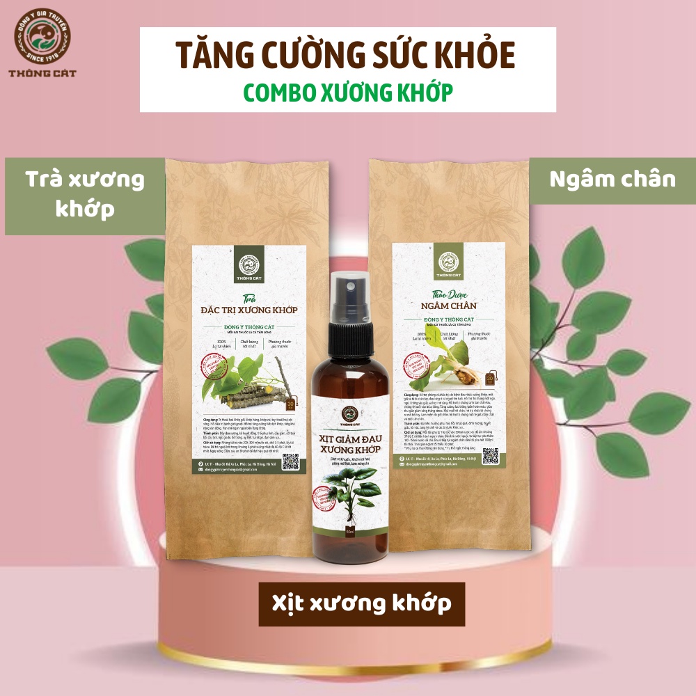 Combo Thảo mộc ngâm chân: NGÂM CHÂN, XƯƠNG KHỚP, NGỦ NGON - Đông y gia truyền THÔNG CÁT