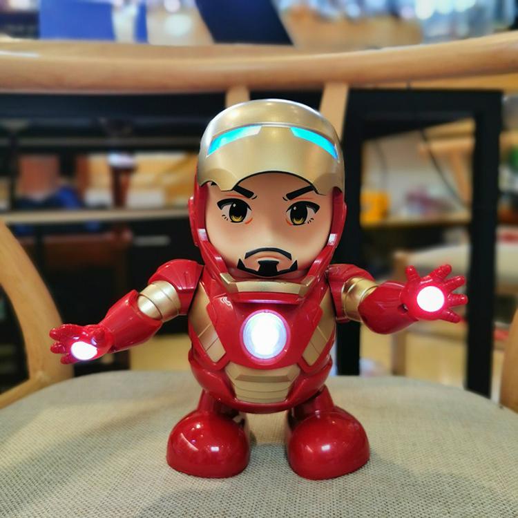 Siêu nhân Iron Man đồ chơi có nhạc có đèn LED , mở mặt nạ