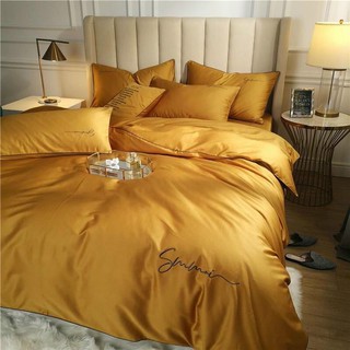 Bộ Chăn Ga Gối 4  món Lụa Telcel 60s Cao Cấp Sheen bedding lụa Sumoi nhập khẩu