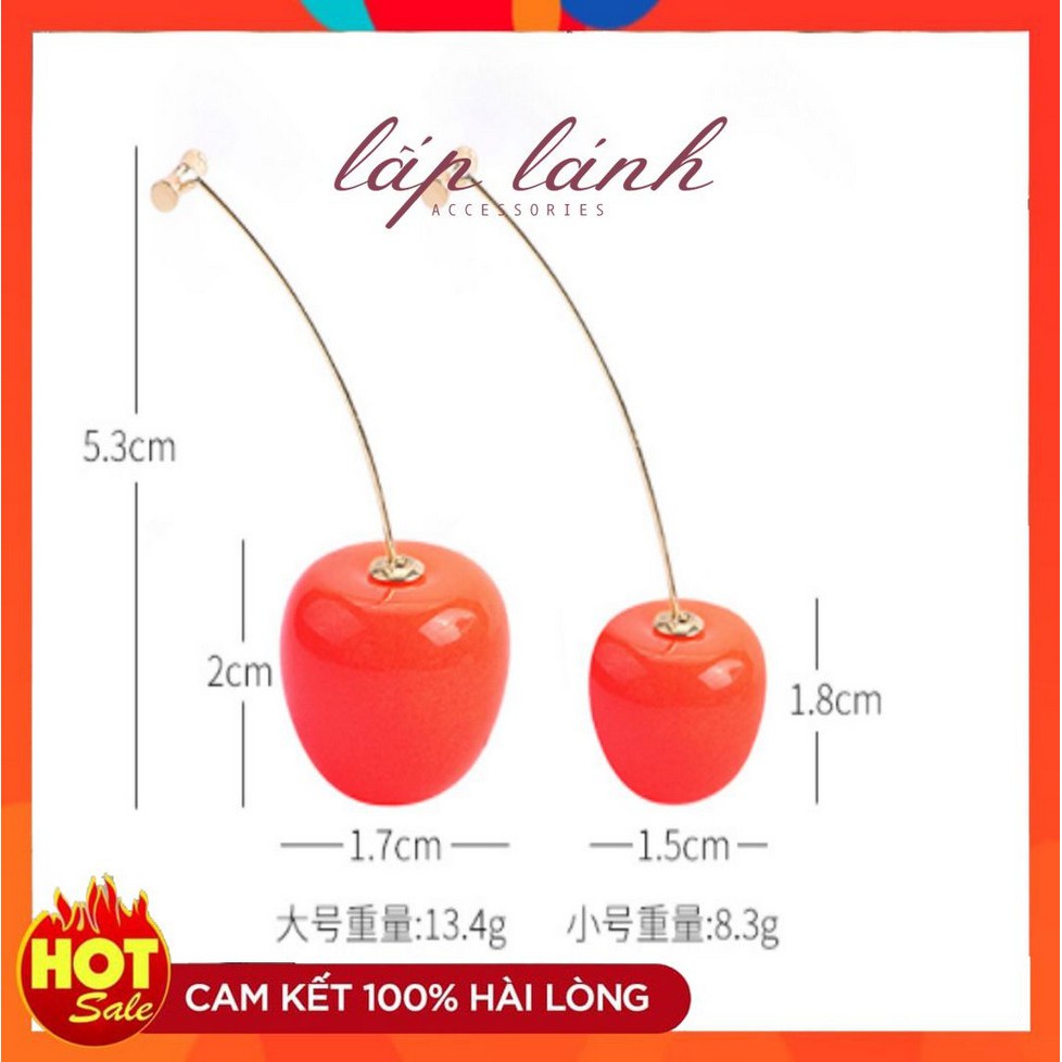 BÔNG TAI KHUYÊN TAI TRÁI CHERRY DỄ THƯƠNG PHONG CÁCH HÀN QUỐC BT40