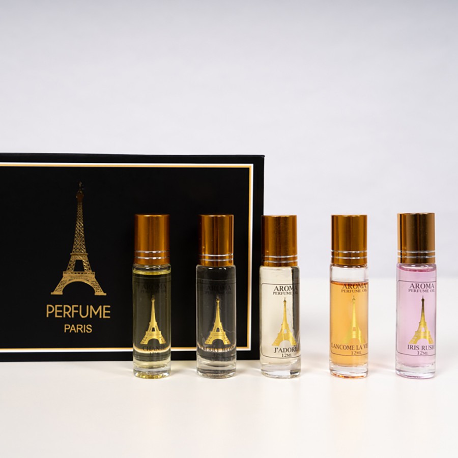 Set nước hoa Pháp Aroma 2021 lưu hương 12 tiếng trên cơ thể, 1 - 2 ngày trên quần áo - Set 5 chai nữ | Thế Giới Skin Care