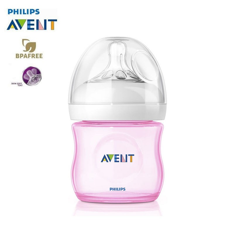 Bình sữa cho bé Philips Avent Natural chính hãng 125ml / 260ml - nhựa PP cổ rộng mô phỏng tự nhiên. (Bình Tách Set)