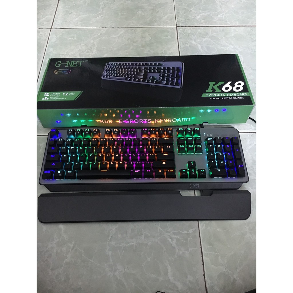 Phím cơ chuyên game G-net K68 đèn led được sử dụng nhiều hiện nay