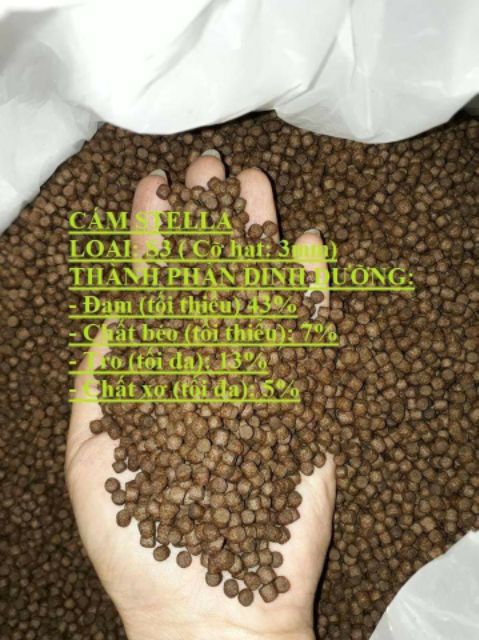 1kg Cám Stella S3/S5/S7  thích hợp cho CÁ VÀNG, CHÉP, KOI