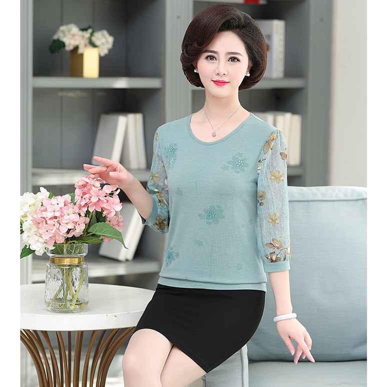 Áo nữ-áo trung niên thun tay lỡ