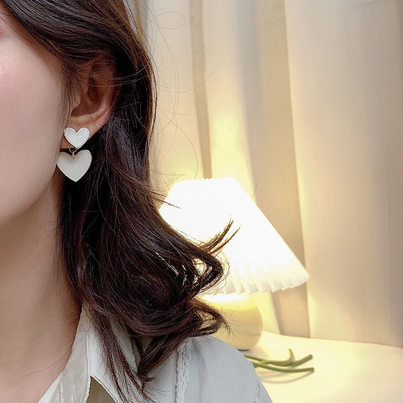 Khuyên Tai Hình Trái Tim Phong Cách Âu Mỹ Thời Trang