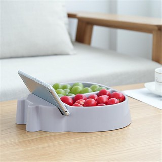 Khay nhựa đựng đồ ăn vặt có khe để điện thoại thông minh tiện lợi