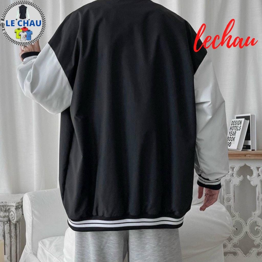 Áo khoác dù unisex form rộng CHAOPAI varsity jacket nam nữ hottrend bomber 2 lớp streetstyle hình thêu cao cấp LECHAU