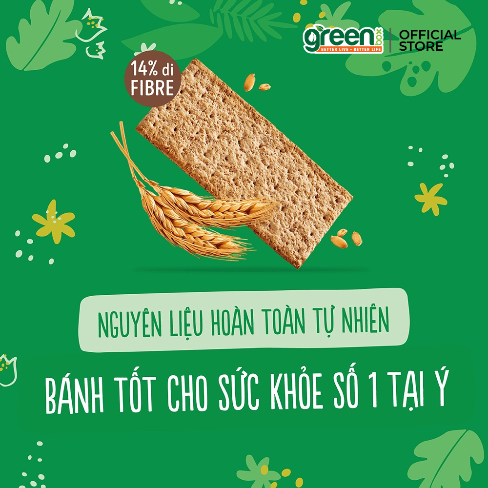 Bánh cracker lúa mì ăn kiêng giảm cân vị lạt Misura Ý 385g dùng dầu hướng dương