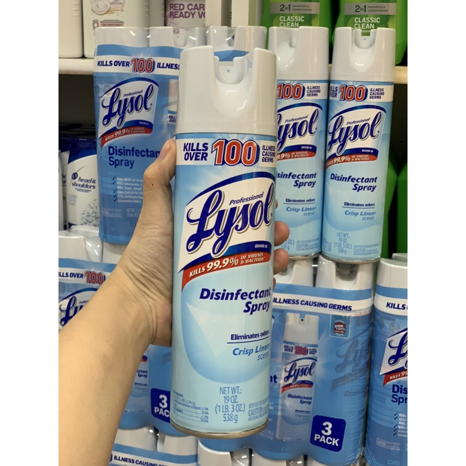 Chai xịt diệt khuẩn bề mặt - Lysol Disinfectant Spray 19oz 538gr _ NHẬP MỸ 🗽✈️