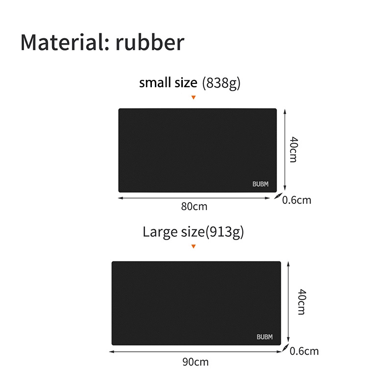 Tấm Lót Chuột Và Bàn Phím Chơi Game 6MM Bằng Cao Su Mềm Chống Trượt 80cmx40cm / 90cmx40cm