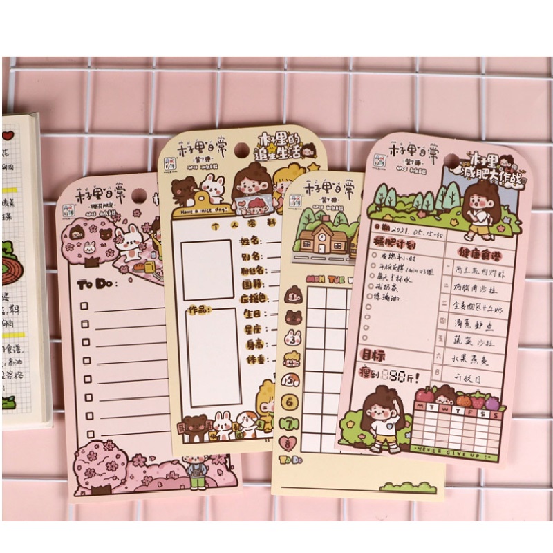 1 Gói  Sticker Dán Trang Trí Sổ Tay DIY Hình Cô Gái Hoạt Hình Dễ Thương Xinh Xắn