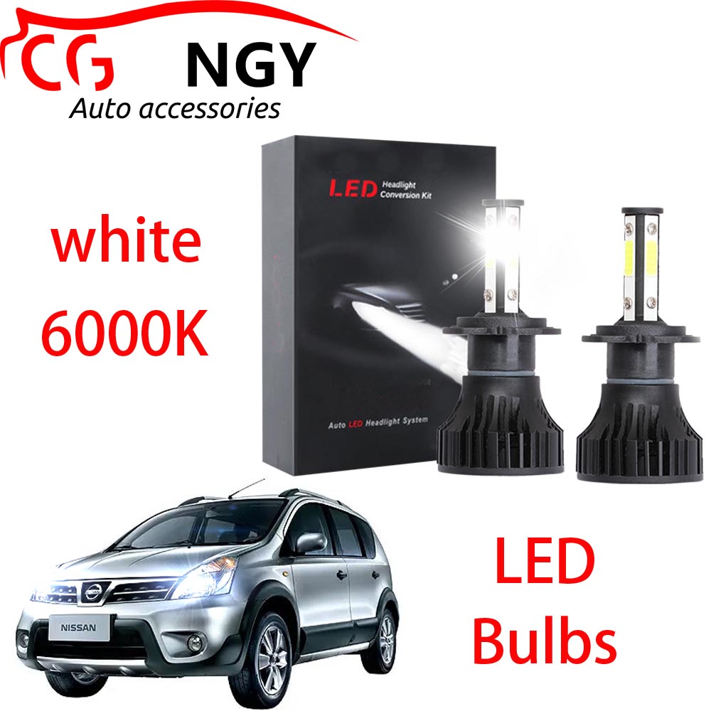 Dành Cho Xe Nissan Livina XGear 2007-2011 Bóng Đèn Pha LED 6000K Trắng Cao Cấp & Thấp (1 Đôi)