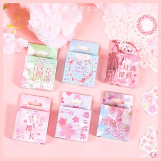 Hộp 45 miếng dán sticker trang trí hình hoa sakura