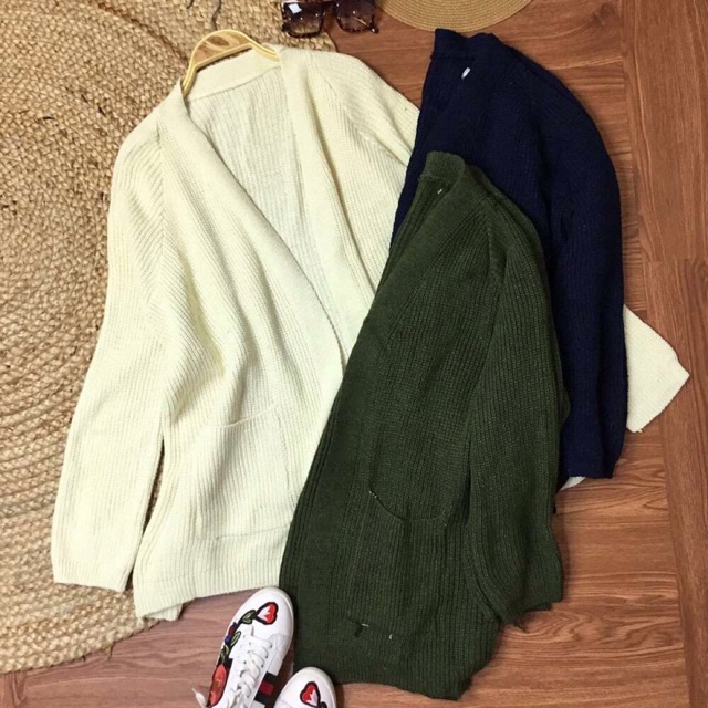 ❤️ÁO KHOÁC CARDIGAN LEN MÓC TÚI ĐÔI❤️