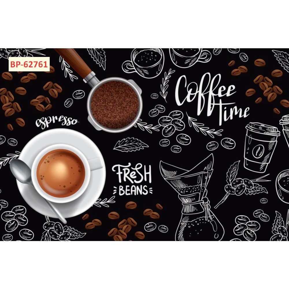 Tranh dán tường Quán Cafe, Trà Sữa, Trang Trí Cửa Hàng 3D Miễn Phí chèn tên riêng Quán, chèn chữ và logo theo yêu cầu
