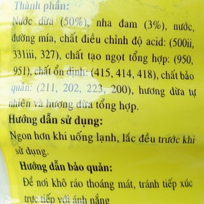 Nước dừa nha đam TingCo chai 500ml