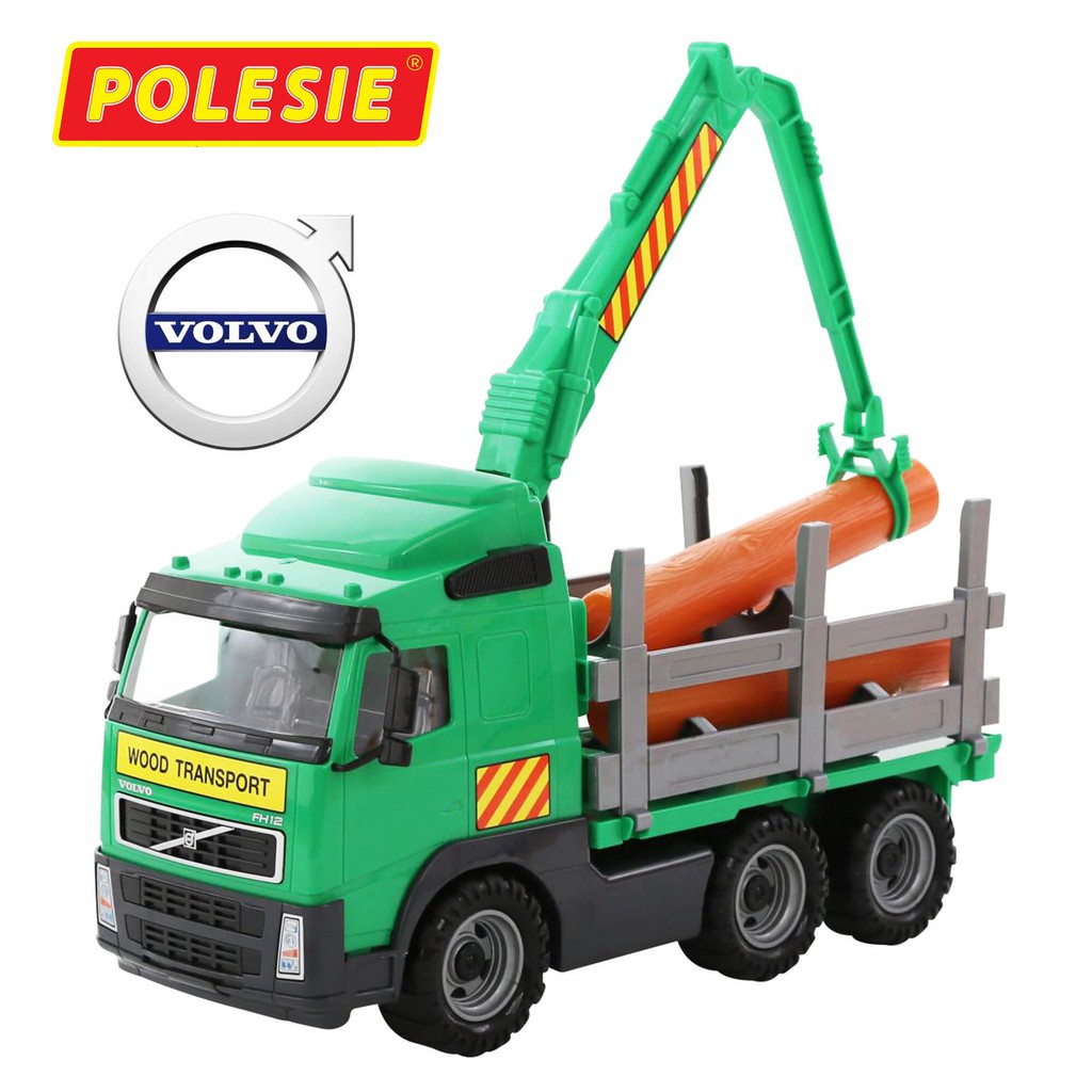 Xe Ô tô Cần Cẩu Chở Gỗ Volvo , Đồ Chơi Trẻ Em Nhập Khẩu Châu Âu Chính Hãng POLESIE 58331