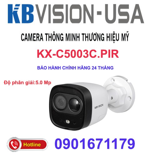 Camera HDCVI hồng ngoại 5.0 Megapixel KBVISION KX-C5003C.PIR | BigBuy360 - bigbuy360.vn