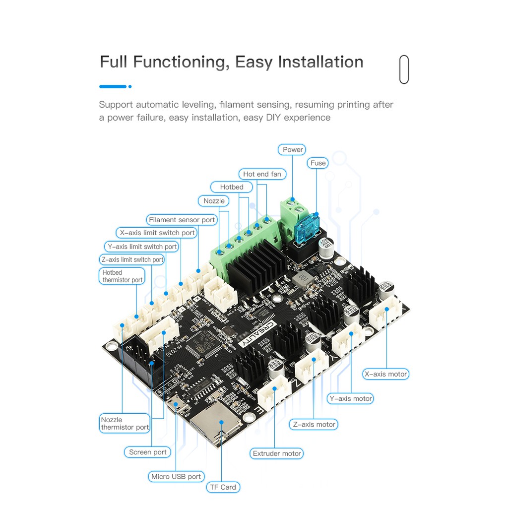 (Chính hãng Creality) Mainboard Creality Noiseless V4.2.7 cho Ender3 V2