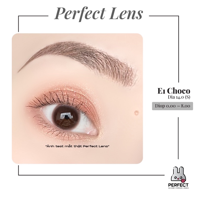 Lens Mắt , Kính Áp Tròng E1 CHOCO Có Độ Cận và Không Độ , DIA 14.0 , Cho Nhạy Cảm Yếu Giá Sale