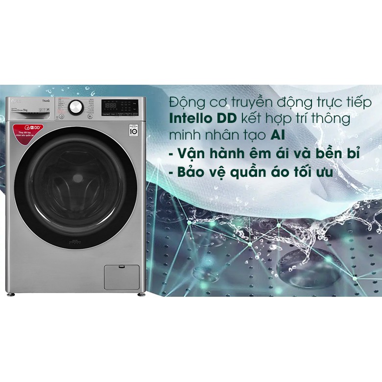 Máy giặt LG Inverter 9 kg FV1409S2V (Miễn phí giao tại HCM-ngoài tỉnh liên hệ shop)