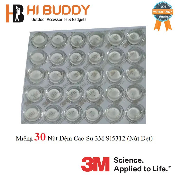 Miếng 30 Nút Đệm Cao Su 3M SJ5312 (Nút Dẹt)