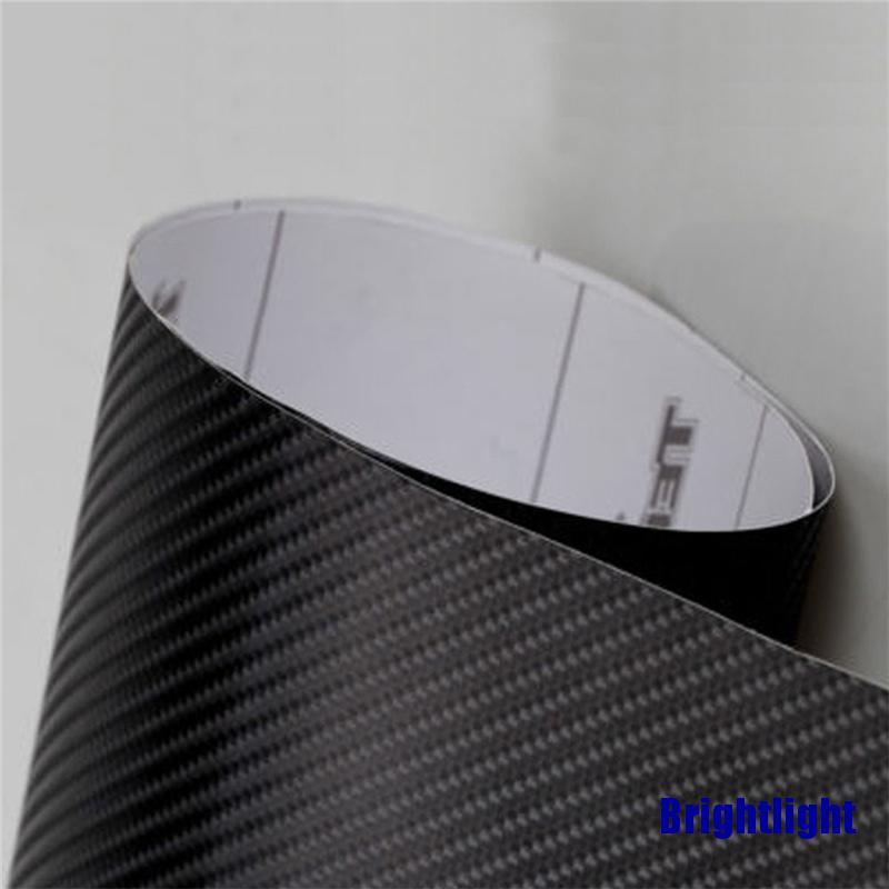 (hàng Mới Về) Cuộn Phim Vinyl Sợi Carbon 3d Màu Đen Dán Trang Trí Xe Hơi