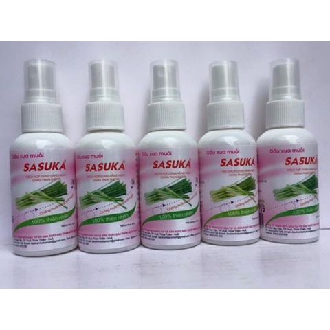 Chai Xịt Chống Muỗi, Côn Trùng Cho Bé SASUKA Organic 100% Tinh Sả Chanh, An Toàn, Không Nóng Cho Bé Trong 5 tiếng