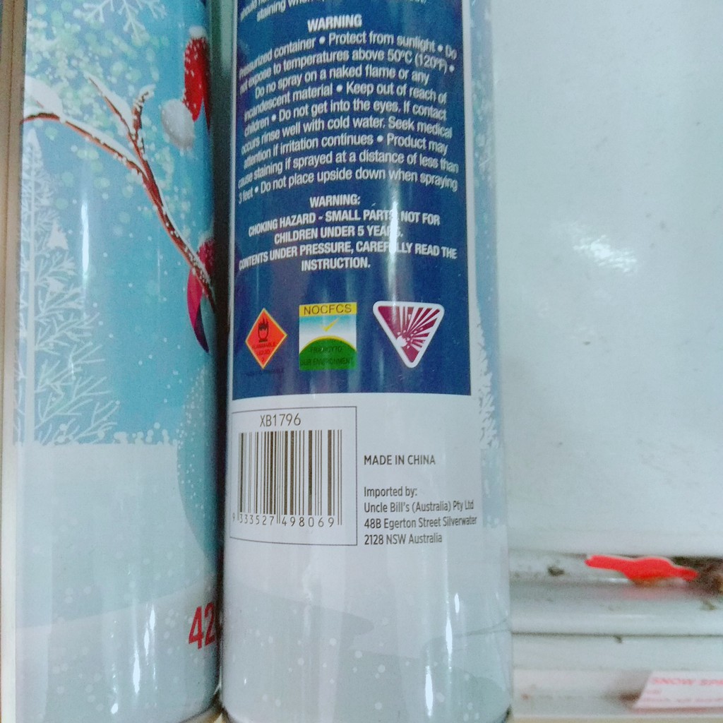 Bình Xịt Tuyết Không Tan 420ml Uncle Bills XB1796