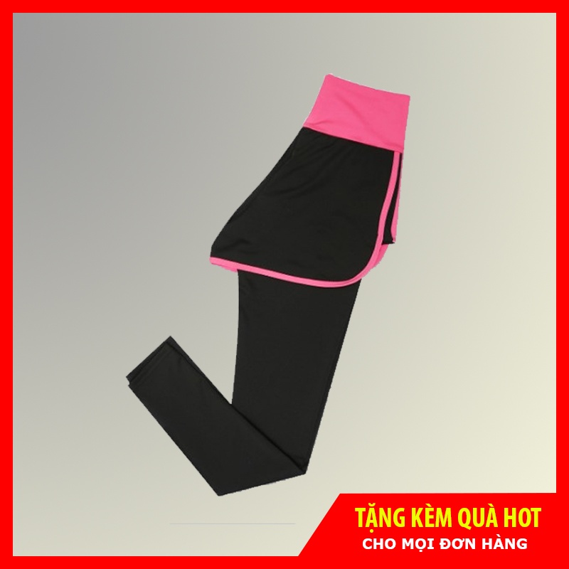 Quần Dài Tập GYM YOGA Nữ 2 Lớp Thun Lạnh, Quần Legging Nữ 2 Lớp Body GYM FASHION