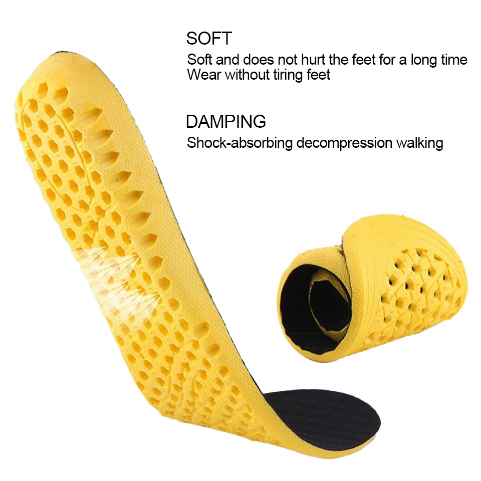 1 Cặp Đế Lót Giày Thể Thao Thoáng Khí Chống Sốc Vô Hình