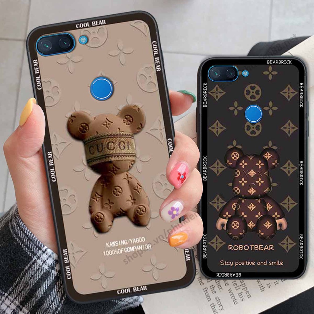 Ốp Xiaomi Mi 8 SE / Mi 8 Lite bear, k@ws thương hiệu phong cách ốp lưng thời trang cao cấp