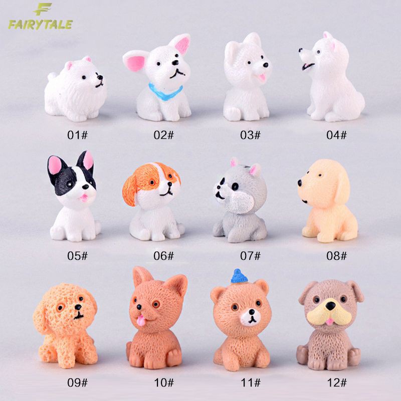 Mô Hình Chú Chó Mini Dễ Thương Trang Trí Sân Vườn