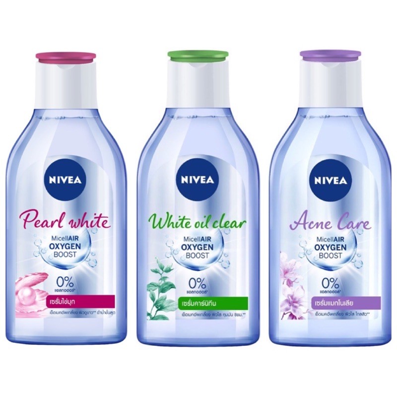 NƯỚC TẨY TRANG NIVEA 400ML ACNE CARE CHĂM SÓC DA MỤN/ WHITE OIL CLEAR SẠCH NHỜN/ PEARL WHITE NGỌC TRAI SÁNG DA