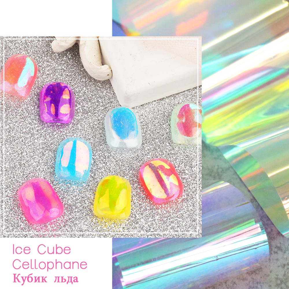 [Hàng mới về] Miếng dán trang trí móng tay ba chiều lấp lánh 8 màu thời trang tùy chọn