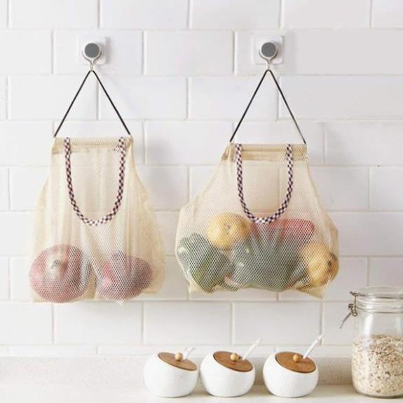 Túi Lưới Đựng Đồ Nhà Tắm - Túi Đựng Hành Tỏi Rau Củ Quả Nhà Bếp Đa Năng Giá Gốc