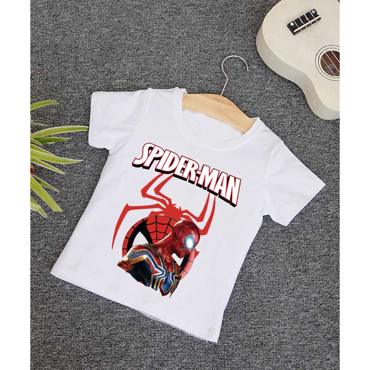 Áo thun bé trai in hình spider man hulk thor doctor strage caption america biệt đội siêu anh hùng